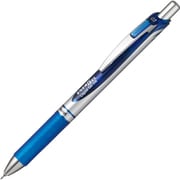 ゲルインキボールペン ENERGEL(エナージェル) 0.3mm ノック式 インク色:青 本体色:シルバー ニードルチップ 超極細 速乾 BLN73-C