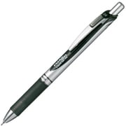 ゲルインキボールペン ENERGEL(エナージェル) 0.4mm ノック式 インク色:黒 本体色:シルバー ニードルチップ 速乾 BLN74-A