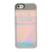 LEATHER カードフォルダー iPhone5/5s SILVER CASE (HOLOGRAM)