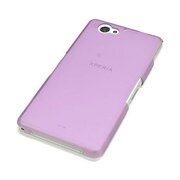 0672SO04F [Xperia A2(SO-04F)用 ハードラバーケース クリアパープル]