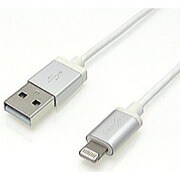 MFiアルミコネクタLightningケーブル 1.2m シルバー FUSB-LIT12SV
