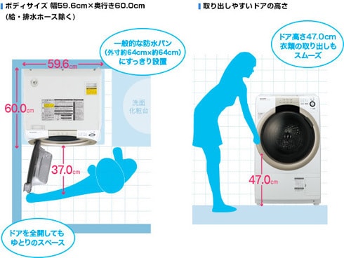 ヨドバシ.com - シャープ SHARP ドラム式プラズマクラスター洗濯