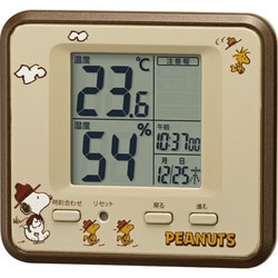 ヨドバシ Com リズム時計 Rhythm Watch 8rd3 M06 スヌーピーt3 高精度デジタル温湿度計付 茶色メタリック 通販 全品無料配達