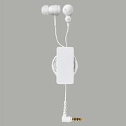 コード巻取リール付き スマートフォン用 ステレオヘッドホンマイク ホワイト EHP-CS3540RWH