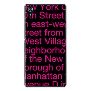 SO-03F-YCM2P0002-78 [docomo SO-03F Xperia Z2 オリジナル デザイン スマホケース 【New York Typography ピンク】]