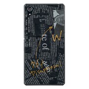 SO-03F-YCM2P0025-78 [docomo SO-03F Xperia Z2 オリジナル デザイン スマホケース 【Newspaper ブラック】]