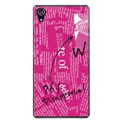 SO-03F-YCM2P0026-78 [docomo SO-03F Xperia Z2 オリジナル デザイン スマホケース 【Newspaper ピンク】]