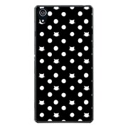 SO-03F-YCM2P0052-78 [docomo SO-03F Xperia Z2 オリジナル デザイン スマホケース 【ネコと水玉 ブラック】]