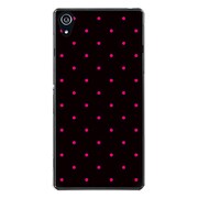 SO-03F-YCM2P0059-78 [docomo SO-03F Xperia Z2 オリジナル デザイン スマホケース 【Dot Pattern Micro ブラック & ピンク】]
