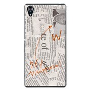 SO-03F-YCM2P0065-78 [docomo SO-03F Xperia Z2 オリジナル デザイン スマホケース 【Newspaper ホワイト】]