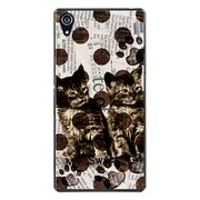 SO-03F-YCM2P0071-78 [docomo SO-03F Xperia Z2 オリジナル デザイン スマホケース 【Cat ウォールペーパー ホワイト】]