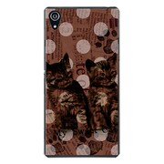 SO-03F-YCM2P0072-78 [docomo SO-03F Xperia Z2 オリジナル デザイン スマホケース 【Cat ウォールペーパー ブラウン】]