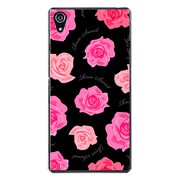 SO-03F-YCM2P0244-78 [docomo SO-03F Xperia Z2 オリジナル デザイン スマホケース 【ローズスウィート ブラック】]