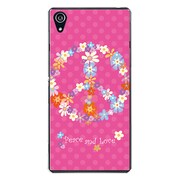 SO-03F-YCM2P0248-78 [docomo SO-03F Xperia Z2 オリジナル デザイン スマホケース 【ピース & ラブフラワー】]