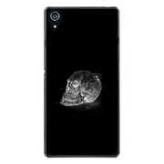 SO-03F-YCM2P0457-78 [docomo SO-03F Xperia Z2 オリジナル デザイン スマホケース 【スカルヘッドフラワー ブラックプレート】]