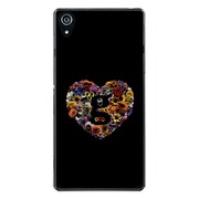 SO-03F-YCM2P0465-78 [docomo SO-03F Xperia Z2 オリジナル デザイン スマホケース 【Lovegram Flower Heart Black】]