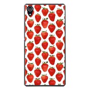 SO-03F-YCM2P0557-78 [docomo SO-03F Xperia Z2 オリジナル デザイン スマホケース 【ストロベリー パターン ホワイトプレート】]