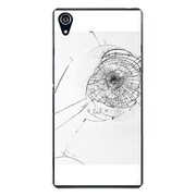 SO-03F-YCM2P0594-78 [docomo SO-03F Xperia Z2 オリジナル デザイン スマホケース 【フェイク クラッシュ ガラス ホワイト しょぼーん (´・ω・`)】]