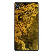 SO-03F-YCM2P0597-78 [docomo SO-03F Xperia Z2 オリジナル デザイン スマホケース 【ゴールドドラゴン 金龍】]