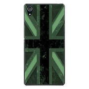 SO-03F-YCM2P0606-78 [docomo SO-03F Xperia Z2 オリジナル デザイン スマホケース 【ユニオンジャック コレクション グレー カラーズ ♯60 シルエットグリーン】]