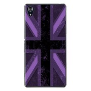 SO-03F-YCM2P0607-78 [docomo SO-03F Xperia Z2 オリジナル デザイン スマホケース 【ユニオンジャック コレクション グレー カラーズ ♯70 エッジパープル】]
