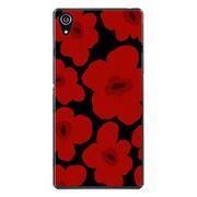 SO-03F-YCM2P0625-78 [docomo SO-03F Xperia Z2 オリジナル デザイン スマホケース 【ルーズフラワー コレクション シルエット カラーズ ♯20 スモークレッド】]