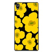 SO-03F-YCM2P0628-78 [docomo SO-03F Xperia Z2 オリジナル デザイン スマホケース 【ルーズフラワー コレクション シルエット カラーズ ♯50 カークイエロー】]