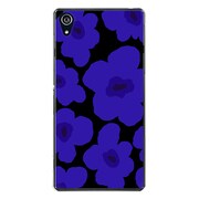 SO-03F-YCM2P0630-78 [docomo SO-03F Xperia Z2 オリジナル デザイン スマホケース 【ルーズフラワー コレクション シルエット カラーズ ♯70 モンツァブルー】]
