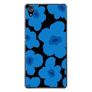 SO-03F-YCM2P0631-78 [docomo SO-03F Xperia Z2 オリジナル デザイン スマホケース 【ルーズフラワー コレクション シルエット カラーズ ♯80 ペルージャブルー】]