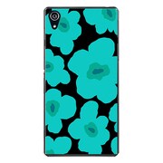 SO-03F-YCM2P0632-78 [docomo SO-03F Xperia Z2 オリジナル デザイン スマホケース 【ルーズフラワー コレクション シルエット カラーズ ♯90 オルビアグリーン】]
