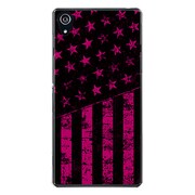 SO-03F-YCM2P0641-78 [docomo SO-03F Xperia Z2 オリジナル デザイン スマホケース 【ブラック アメリカン フラッグ LA カラーズ ♯10 ワシントンピンク】]