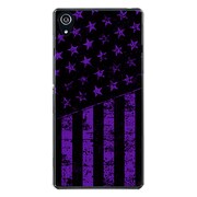 SO-03F-YCM2P0648-78 [docomo SO-03F Xperia Z2 オリジナル デザイン スマホケース 【ブラック アメリカン フラッグ LA カラーズ ♯80 アナハイムパープル】]