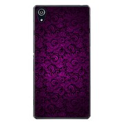 SO-03F-YCM2P0688-78 [docomo SO-03F Xperia Z2 オリジナル デザイン スマホケース 【クラシック パターンデザイン ダーク パープル】]