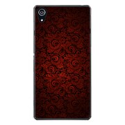 SO-03F-YCM2P0690-78 [docomo SO-03F Xperia Z2 オリジナル デザイン スマホケース 【クラシック パターンデザイン ダーク レッド】]