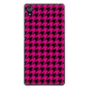 SO-03F-YCM2P0752-78 [docomo SO-03F Xperia Z2 オリジナル デザイン スマホケース 【千鳥格子 デザイン A - Pink】]