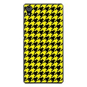 SO-03F-YCM2P0753-78 [docomo SO-03F Xperia Z2 オリジナル デザイン スマホケース 【千鳥格子 デザイン A - Yellow】]