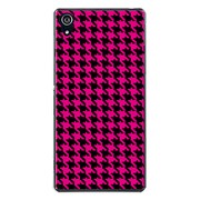SO-03F-YCM2P0754-78 [docomo SO-03F Xperia Z2 オリジナル デザイン スマホケース 【千鳥格子 デザイン ドットB - Pink】]