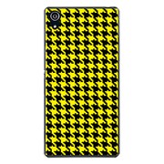 SO-03F-YCM2P0755-78 [docomo SO-03F Xperia Z2 オリジナル デザイン スマホケース 【千鳥格子 デザイン ドットB - Yellow】]
