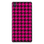 SO-03F-YCM2P0757-78 [docomo SO-03F Xperia Z2 オリジナル デザイン スマホケース 【千鳥格子 デザイン ドットB - BIG Pink】]