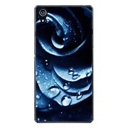 SO-03F-YCM2P0765-78 [docomo SO-03F Xperia Z2 オリジナル デザイン スマホケース 【ウォーター ローズ クラシック デザイン ブルー】]