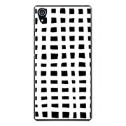 SO-03F-YCM2P0864-78 [docomo SO-03F Xperia Z2 オリジナル デザイン スマホケース 【マス目柄 ブラック（太）】]