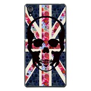 SO-03F-YCM2P0923-78 [docomo SO-03F Xperia Z2 オリジナル デザイン スマホケース 【ドクロ アメリカ国旗柄（フラワー）】]