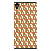 SO-03F-YCM2P0934-78 [docomo SO-03F Xperia Z2 オリジナル デザイン スマホケース 【立体ブロック（小） オレンジ】]