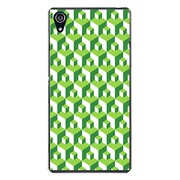 SO-03F-YCM2P0935-78 [docomo SO-03F Xperia Z2 オリジナル デザイン スマホケース 【立体ブロック（小） グリーン】]