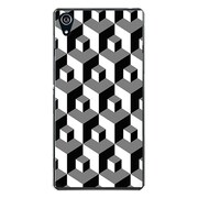 SO-03F-YCM2P0940-78 [docomo SO-03F Xperia Z2 オリジナル デザイン スマホケース 【立体ブロック（大） ブラック】]