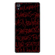 SO-03F-YCM2P0950-78 [docomo SO-03F Xperia Z2 オリジナル デザイン スマホケース 【アルファベット MEDIUM ブラックレッド】]