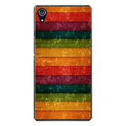 SO-03F-YCM2P0952-78 [docomo SO-03F Xperia Z2 オリジナル デザイン スマホケース 【合わせ木柄 かすれRainbow（小）】]