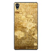SO-03F-YCM2P0956-78 [docomo SO-03F Xperia Z2 オリジナル デザイン スマホケース 【古風な花柄 ゴールド】]