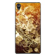 SO-03F-YCM2P0958-78 [docomo SO-03F Xperia Z2 オリジナル デザイン スマホケース 【古風な花柄×ドラゴン1】]