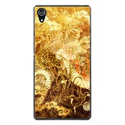 SO-03F-YCM2P0960-78 [docomo SO-03F Xperia Z2 オリジナル デザイン スマホケース 【古風な花柄×ドラゴン3】]